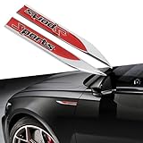 TOMALL 2Pcs 3D Metal Sports Logo Emblem Badge for Car Side Fender Emblem Decals Rear...