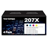 [High Yield] 3150 pages pour 207X W2210X toner noir et 2450 pages pour 207X W2211X W2212X W2213X cyan magenta jaune avec 5 % de couverture (letter/A4)
