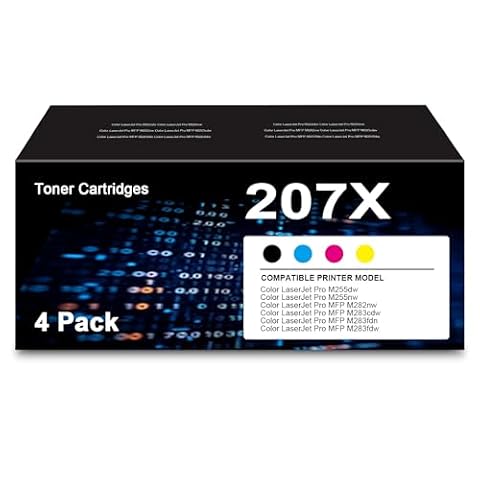 207A 207X 207 Toner Cartridge for HP Color LaserJet Pro MFP M283fdw M255dw M283fdn M282nw M255nw W2210A W2211A W2212A W2213A Ink - Black Cyan Yellow Magenta (zestaw 4)