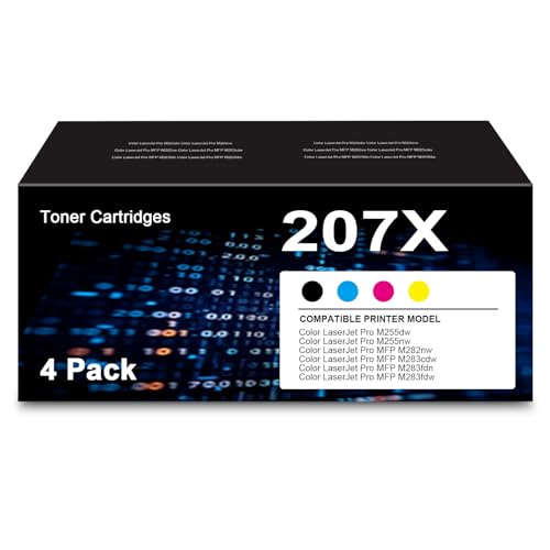 207A 207X 207 Toner Cartridge for HP Color LaserJet Pro MFP M283fdw M255dw M283fdn M282nw M255nw W2210A W2211A W2212A W2213A Ink - Black Cyan Yellow Magenta (zestaw 4)