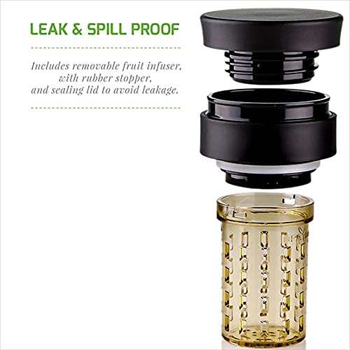 OVENTE Stainless Steel Vacuum Insulated Coffee and Water Mug - 16 oz Portable Double Wall Tumbler with Tea Infuser, BPA-Free, Spill Proof for Hot or Cold Drinks, Silver MSA16S - Image 3