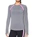 Under Armour Women's ColdGear Long Sleeve, True Gray Heather/Violet Storm, Medium