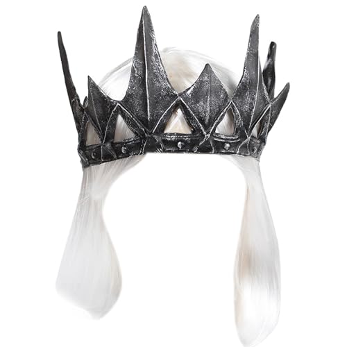 LUCKGONI Coroa medieval antiga vintage para homem, na moda para festas e festivais, coroa de rei vintage