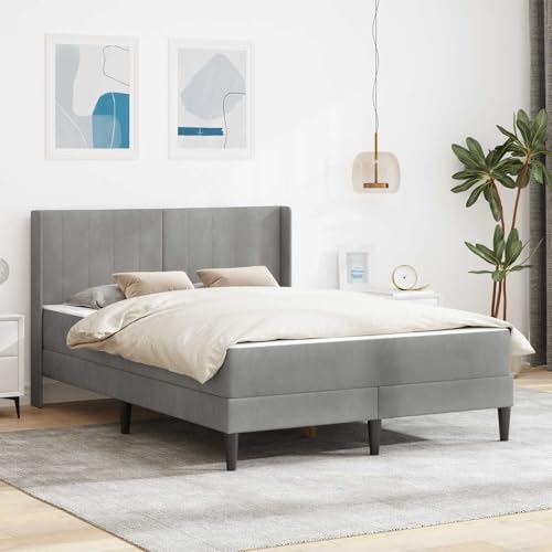 kithwjll - Marco de cama con colchón (120 x 190 cm, terciopelo, somier de listones y muelles ensacados, ergonómico transpirable, ideal para dormitorio, dormitorio, dormitorio, dormitorio, dormitorio