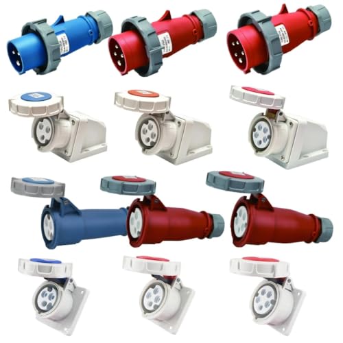 Enchufe industrial empotrable de 32A IP67 para talleres y naves de producción 6