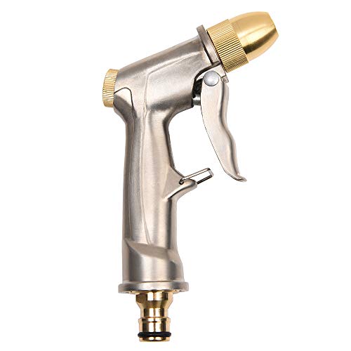 Pistola Rociadora de Manguera,Pistola de Agua de Metal Resistente,Rociador de Manguera de Jardín de Alta Presión,Boquilla Ajustable de Agua,Pistola Rociadora para Lavado de Autos/Riego de Jardín Cover