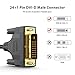 DteeDck DisplayPort to DVI Cable 6ft, Display Port to DVI-D/I Cord Braided, Gold-Plated Male to Male 1080P@60Hz, only One-Way Direction Video for Computer Laptop Graphics Card Monitor Projector HDTV
