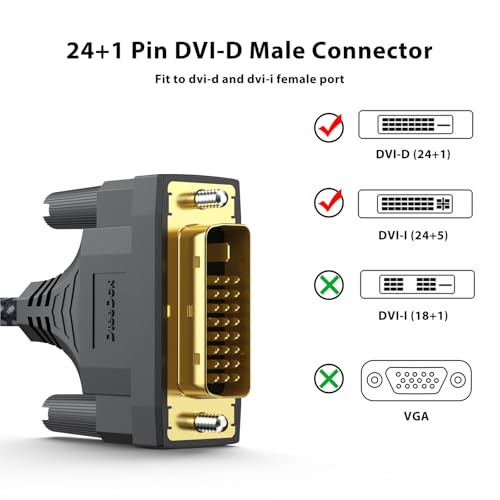 DisplayPort to DVI Cable, 6ft Display Port to DVI Cord Braided, 1080P@60Hz by DteeDck - Used condition - Image 9