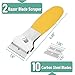 Bates- Razor Blade Scraper Set, 2 Pack, Yellow, Locking Razor Scraper Set with 10 Extra Carbon Steel Blades, Window Scraper Tool, Glass Scraper Blades, Paint Scraper Blade Scraper for Cleaning