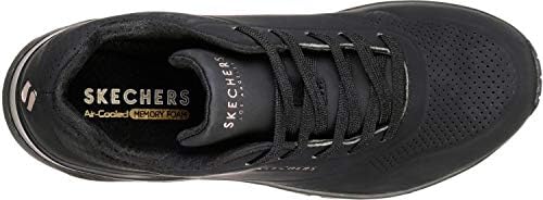 Skechers womens Skecher Street Women's Uno - Stand on Air Sneaker, Black/White, 7.5 Wide US | Image 1