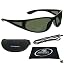 Glossy Black With Gray Lens + Zipper Case, Strap, and Microfiber Pouch