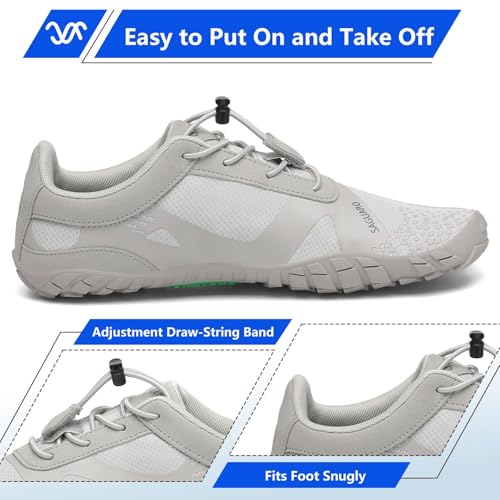 Image of SAGUARO Womens Mens Barefoot Shoes Minimalist Trail Runner Wide Toe Box Zero Drop Outdoor Cross Training Shoe
