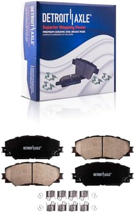 Detroit Axle - Front Brake Kit for 1.8L 2009-2019 Toyota Corolla 2009-2013 Matrix Scion xD 2011 2012 2014 2015 2016 2017 2018 Disc Brakes Rotors Ceramic Brake Pads 2009-2010 Pontiac Vibe Replacement - 5