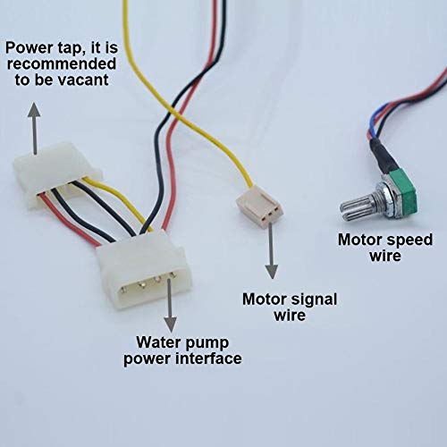 VBESTLIFE PC Water Pump Speed Regulation Computer Water Cooling Pump Brushless DC 12V 600L/H 3600RPM Water Pump for G1/4in Threaded Interface - Image 4