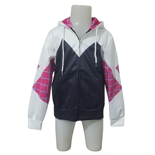 Casaco Infantil Spider Gwen Aranhaverso Aranha Fantasma para Meninas com Capuz