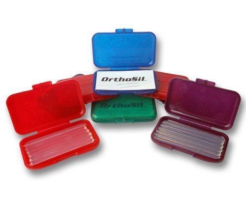 Orthosil Silicone Wax ~ Relief for Orthodontic Braces 1 Box of 6 Strips ~ Colour Choices (Purple) by Orthosil