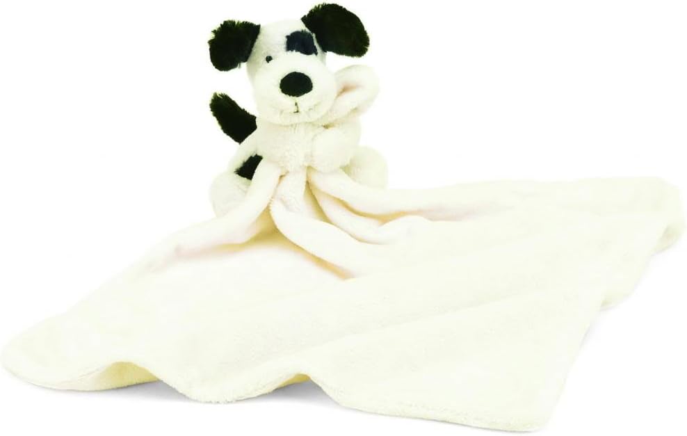 Bashful Black and Cream Puppy Baby Security Blanket