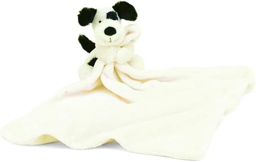 Jellycat Bashful Black and Cream Puppy Baby Stuffed Animal Security Blanket