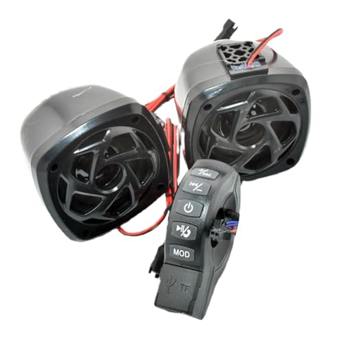 Tisujune Altavoces para Moto - de Altavoces con Amplificador para Motos y Vehículos,Altavoz Potente y Versátil de Instalación Fácil para Scooter, Adultos, Adolescentes y Familia