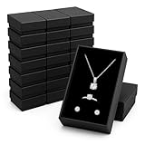 (アウプル) クラフト ギフトボックス 18個セット ラッピングボックス ジュエリー ネックレス ピアス 指輪 プレゼント ボックス DIY 販売 長方形 黒