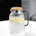 Letshop Dzbanek na wodę, szklany dzbanek 1500 ml/1800 ml z pokrywką, szklany dzbanek na wodę, odporny na wysoką temperaturę duży dzbanek na wodę do soku, sangrii i mleka, zimnego lub gorącego napoju