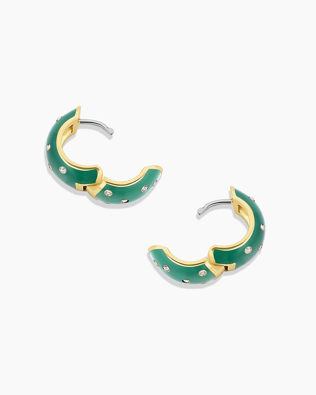 gorjana - Banks Shimmer Earrings Emerald - Bold drop earrings - Shimmer and statement - Secure hinge closure