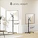 AM alphamount TV Floor Stand for 13-50 inch Flat/Curved TVs up to 44 lbs, 8 Level Height Adjustable Monitor Floor TV Stand with VESA 200x200, Portable TV Mount Stand for Living Room, Bedroom, Office