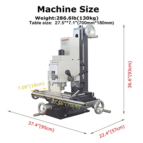EQCOTWEA R8 Benchtop Mill
