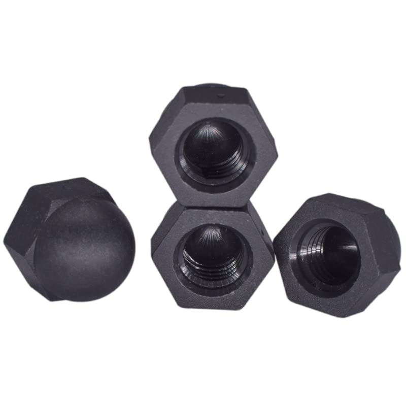 Tuercas hexagonales M3 M4 M5 M6 M8 M10 M12 Tuerca ciega de Nailon Tuerca de plástico Negra con Tuerca ciega Bola Decorativa Tornillo Tuerca de Nailon