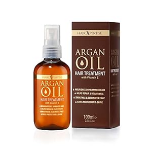 Hair Xpertise Moroccan Argan Oil- Treatment For Damaged Hair | Nourishes And Moisturises Dry Hair | Repairs, Smoothes And Brings Life To Your Hair! – For All Hair Types [Vegan 100ml