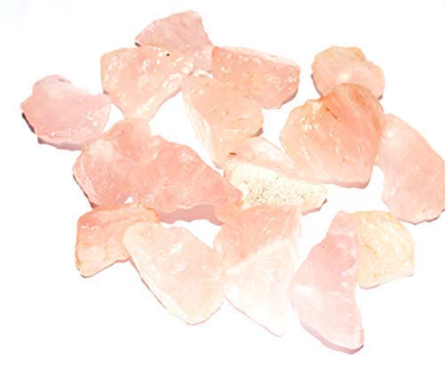 R.R. SHEIKH GEMS Natural Rose Quartz Stone Rough Raw Rock Healing Crystal For Attracts Unconditional Love and Infinite Peace Gemstones (Set of 2-4 Pcs.)