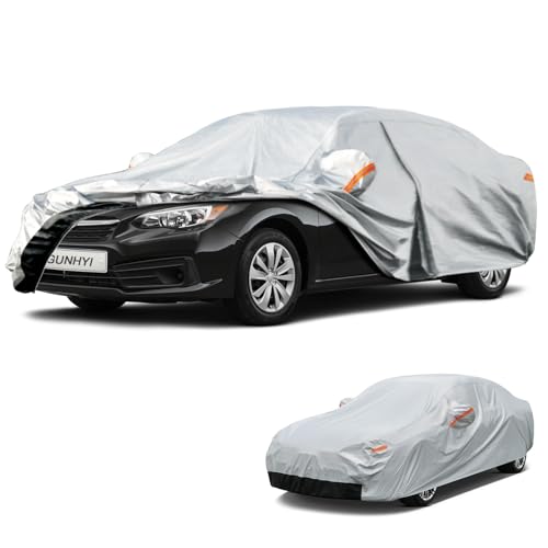Image of GUNHYI 6 Layer Car Cover Custom Fit Subaru Impreza (2000-2026) Waterproof All Weather, Heavy Duty Outdoor Snow Sun Rain Uv Protection (Ships from US Warehouse, Delivery 3-8 Days)