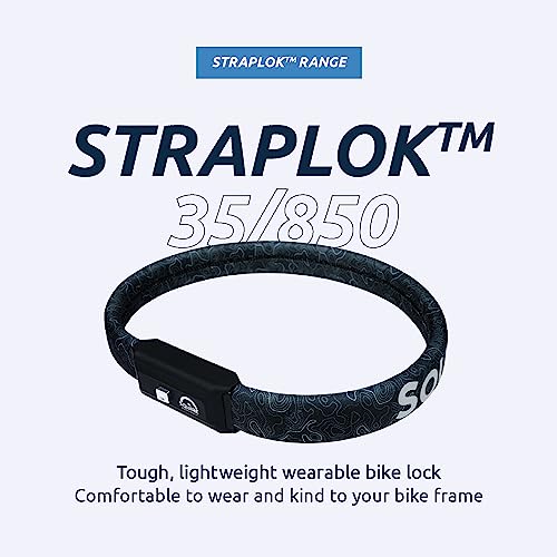 Squire Bike Locks STRAPLOK™ 35/850 Black: Tough and Lightweight Wearable Bike Lock with Multiple High Tensile Steel Cores - Image 2