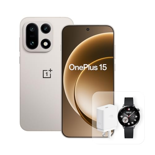 OnePlus 15 5G Smartphone, 16GB RAM 512GB Memory, Snapdragon 8 Elite Gen 5, 7300mAh Battery, 4K 120FPS Dolby Vision Video, Triple 50MP Camera, 120FPS Gaming, IP68 Water Dust Resistan, Sand Storm