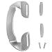 Spares2go Universal Regolabile Ergonomico Maniglia Sportello per tutti marchi e modelli di Frigorifero Con Congelatore (190mm, Grigio / Argento)