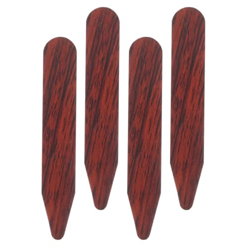 Holibanna Wooden Shirt Collar Tabs Dress Collar Inserts for Men Uniform Shirt Stays
