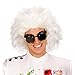 Produktbild W WIDMANN MILANO Party Fashion 6382L - Perücke Mad Scientist, weiß, Wissenschaftler, Karneval, Halloween, Mottoparty