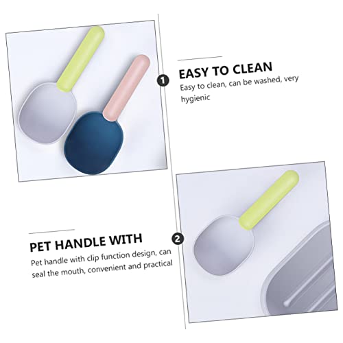 generic 4 Xícaras De Rosa Acessórios De Pássaro Gato Colher Ferramenta Colher Azul Alimentação Supri