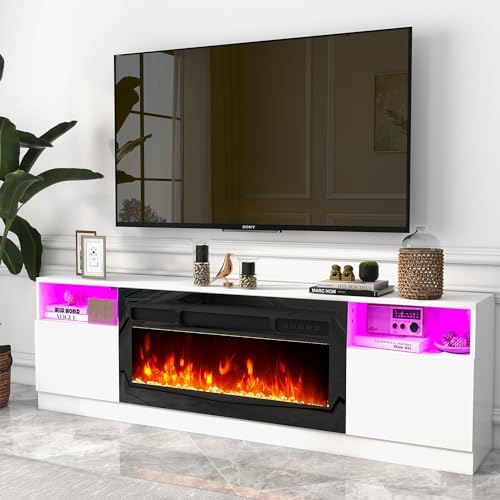 Meble Furniture Boston 01 Electric Fireplace Modern 79" TV