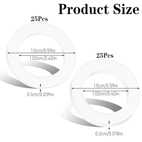 50 Fitschenringe Zimmertüren, 10 Mm X 15 Mm Unterlegscheiben Türscharnier, Hitzebeständige Distanzstücke, Langlebige Gummidichtungen Für Sanitär, Automobil- Und Industrieanwendungen