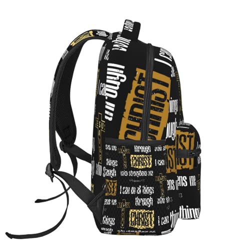 Jesus Cross Laptop Backpack for Travel Lightweight Bookbag Large Capacity Christian Bag Casual Daypack3