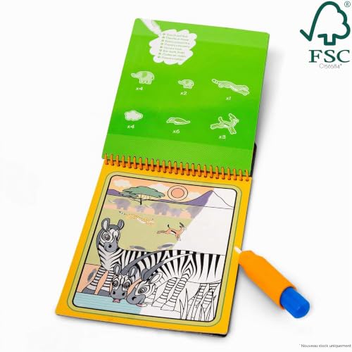 Melissa & Doug - Water Wow - Crayon + Bloc De Coloriages Animaux du Safari – vue 6