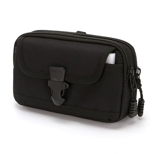 Custodia da Cintura per Cellulare,Porta Cellulare Da Cintura,Smartphone Fondina Borsetta Porta Cellulari Sacchetto Clip da Cintura Telefono Custodia da Viaggio All'aperto Borsa Pochette(Nero)