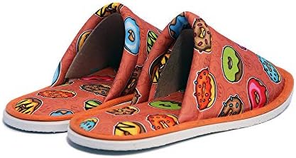 Resim Chochili Donut Desenli Yumuşak Taban Kadın Ev Terliği 