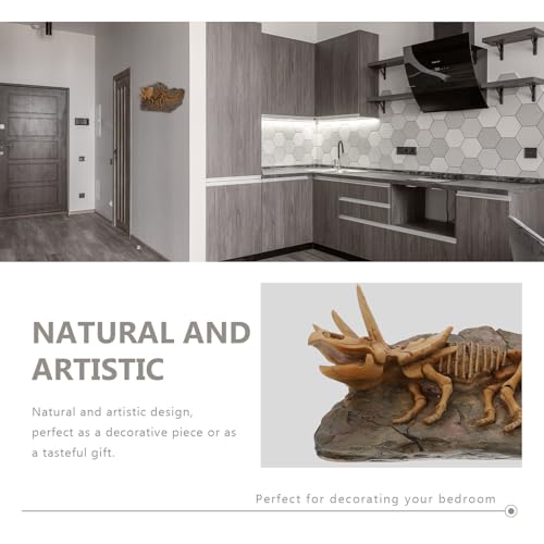 Dinosaure décoratif marron pour mur de chambre ou bureau - 3