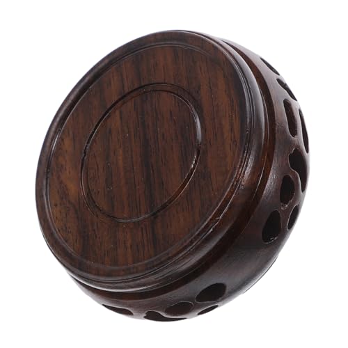 IMIKEYA Supporto in legno vintage per vasi e piante base circolare stabile per lampade e teiere piedistallo artigianale per la decorazione della camera da letto e del soggiorno
