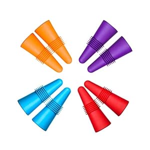 CNYMANY 8 stuks wijnstopjes, herbruikbare siliconen drinkflesjes, verzegelingsvervanging, met griprand, zodat kurken de wijn fris houden – rood, blauw, oranje, paars