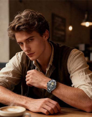 Image of OLEVS Men Automatic Watch Skeleton Luxury Gold Original Dress with Silver Bracelet Set Self Winding Automatic Sapphire Crystal Waterproof Tungsten Steel Band Wrist Watches