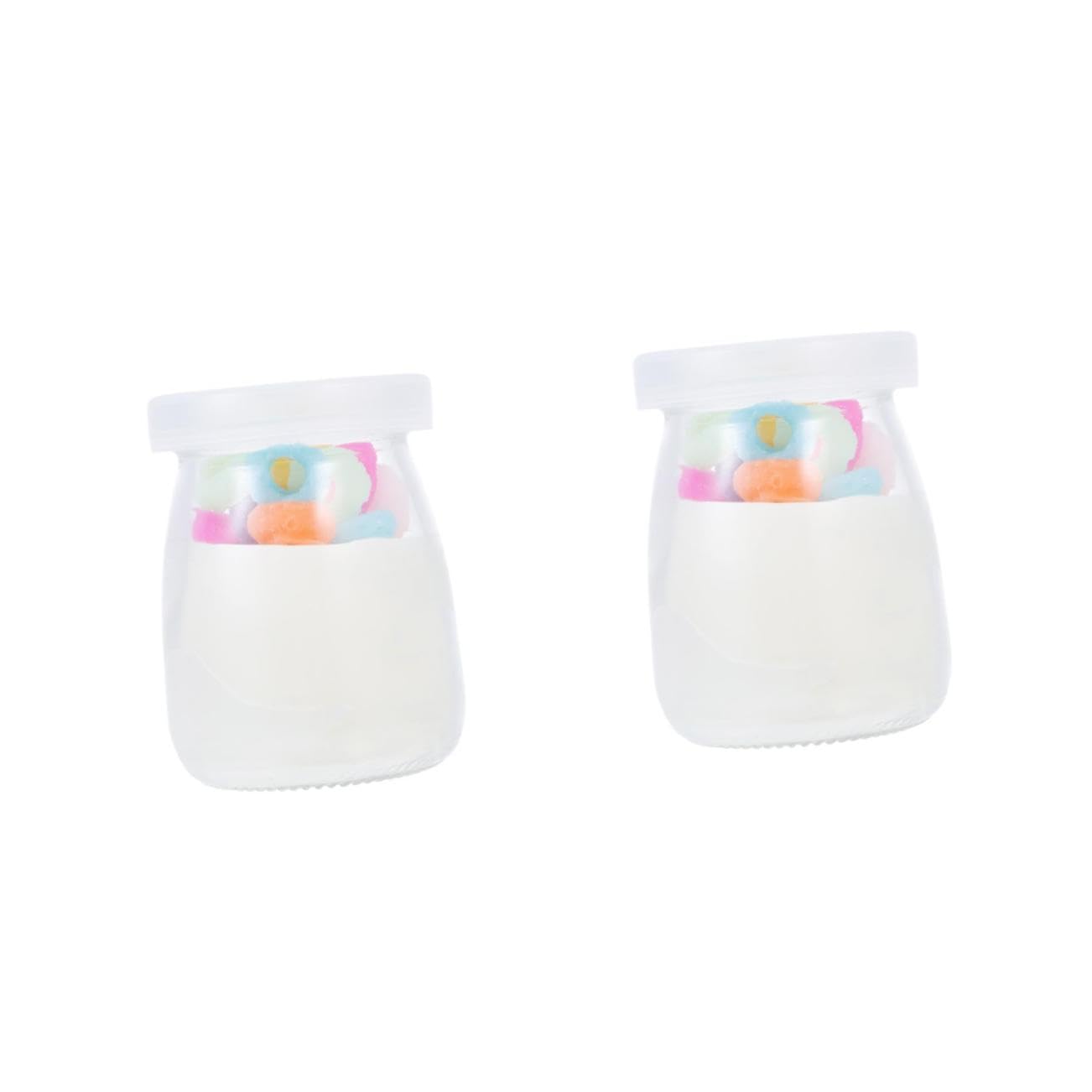 2 Stück Duftkerze im Donut Design Sojawachs mit Fruchtigem Oolong Aromatherapie Kerzenbecher für Partys und Festliche Anlässe