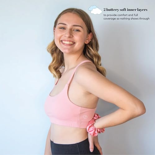 High Impact Sports Bra | Pink Sports Bra Designed For Pre-Teen Girls | Breathable Fabric, Adjustable Straps & Cups2